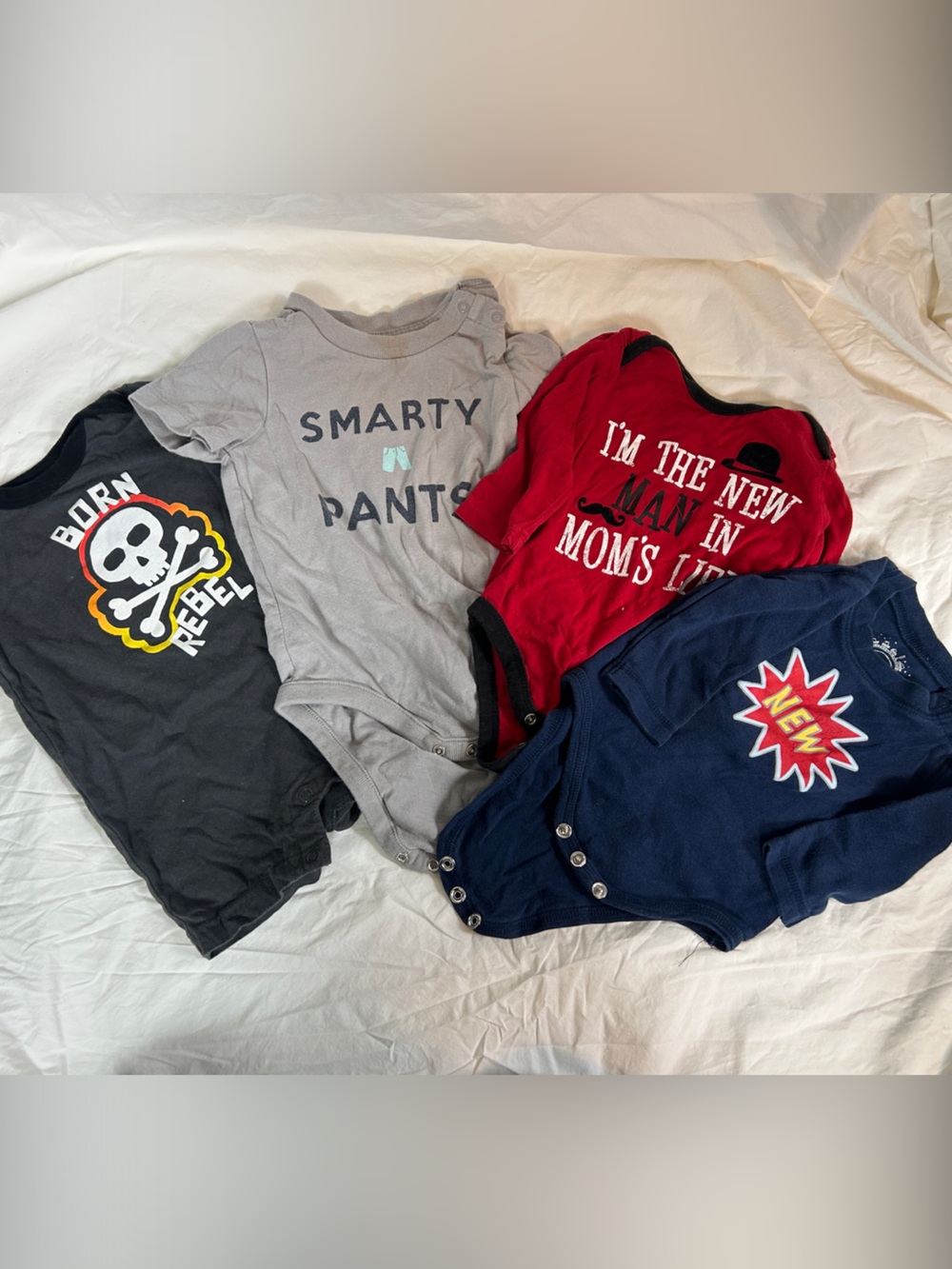 Bundle of 4 Novelty Baby Boy Graphic Tees